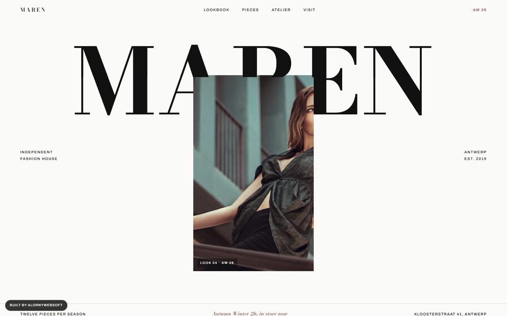 MAREN independent fashion house site