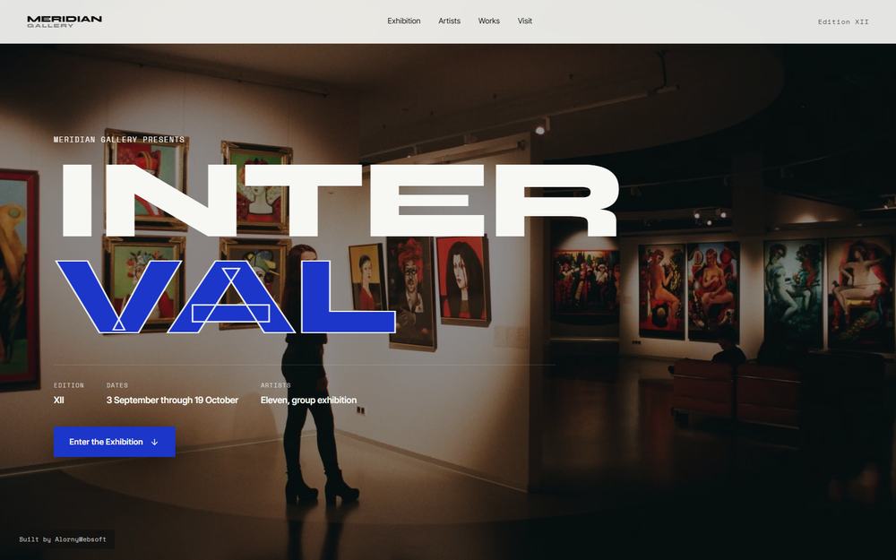 Meridian Gallery contemporary art exhibition site